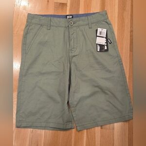 DKNY Youth Sage Green Flat Front Shorts